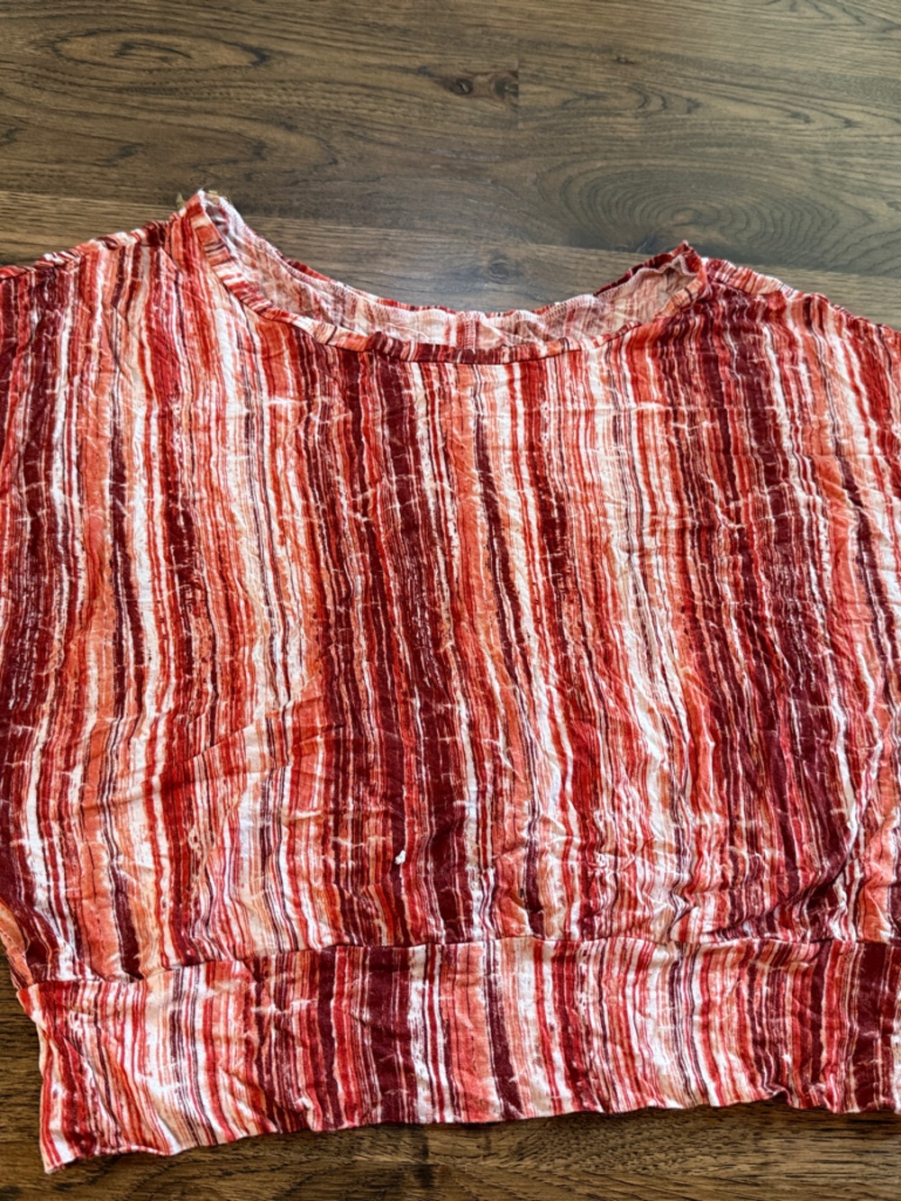 Mudd Red and White Striped Short Sleeve Tunic Size M